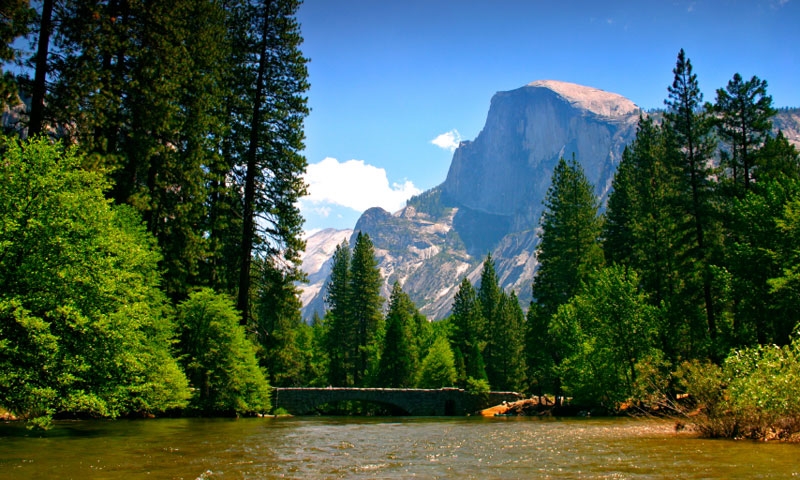 Merced River and Half Dome in Yosemite