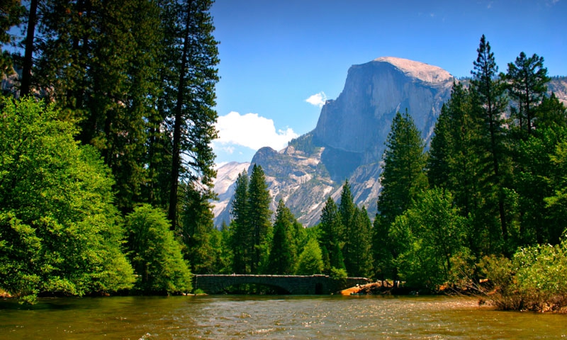 Merced River and Half Dome in Yosemite