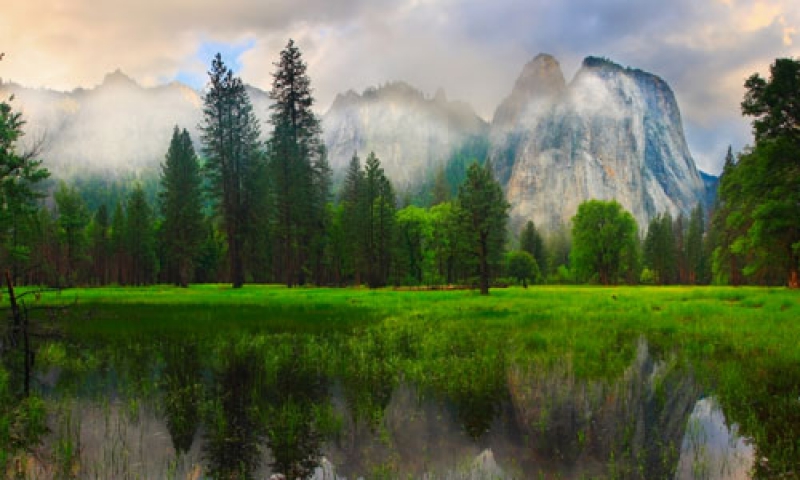 Cathedral Rocks in Yosemite National Park